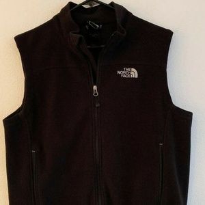 Mens Small Black North Face Fleece Vest